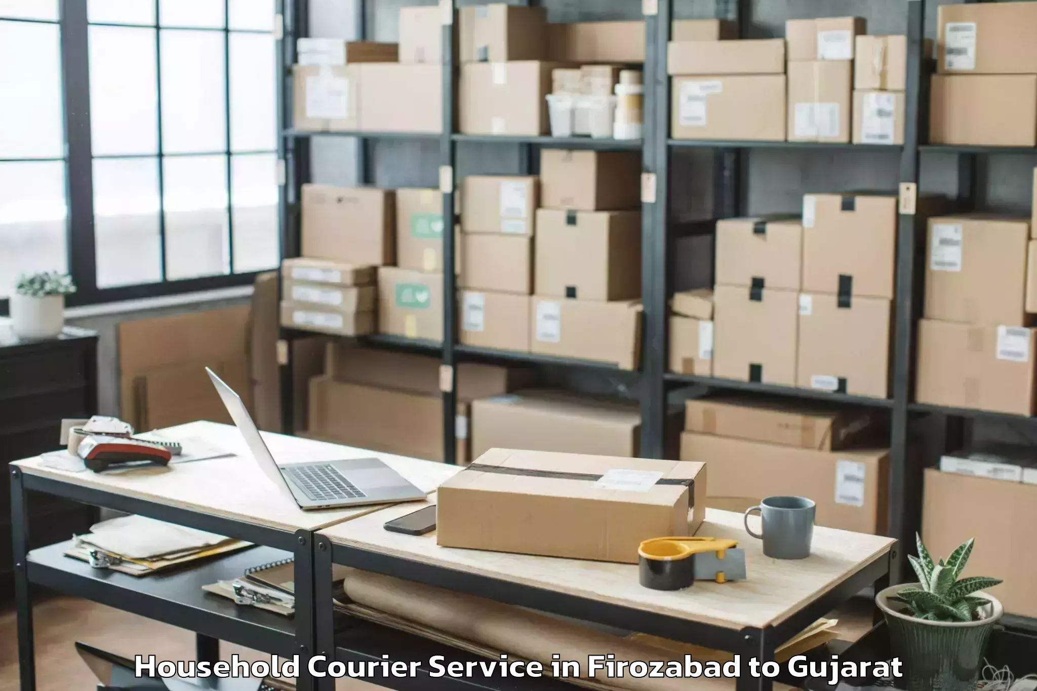 Firozabad to Amdabad Household Courier